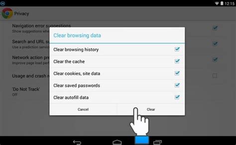 delete android phone history.